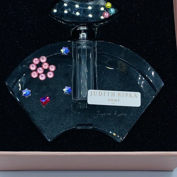JUDITH RIPKA Crystal Perfume Bottle Signed Gems NH - Picture 4 of 9